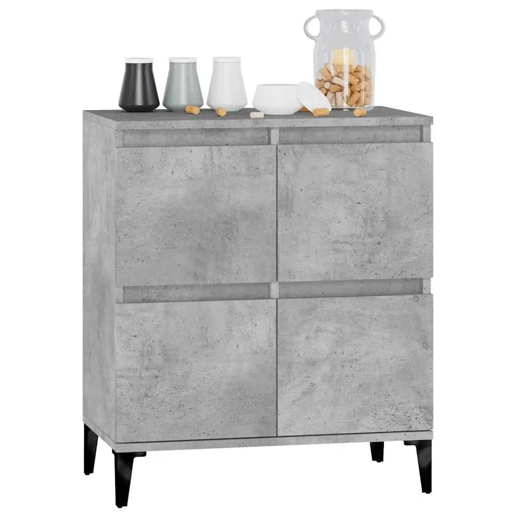 Sideboard Storage Cabinet for Home 60W x 35D x 70H cm Grey Engineered Wood