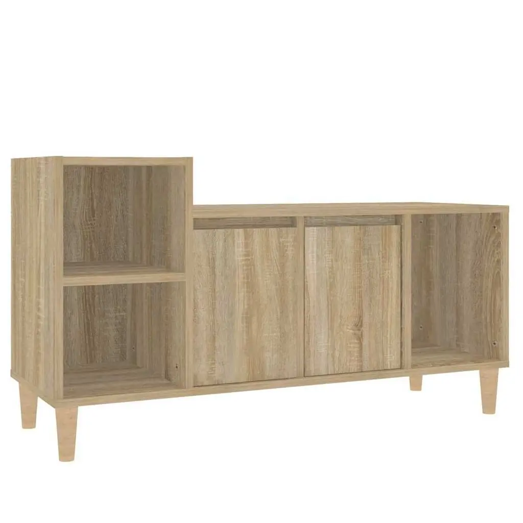 TV Cabinet Media Storage Unit Living Room 100cm Brown Engineered Wood Sonoma Oak Style