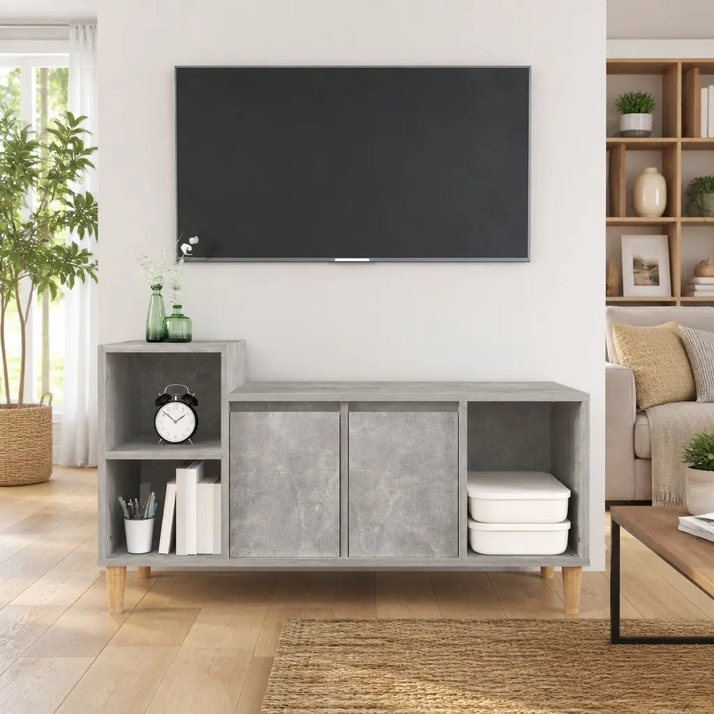 Engineered Wood TV Cabinet, 100x35x55cm, Grey Storage Unit
