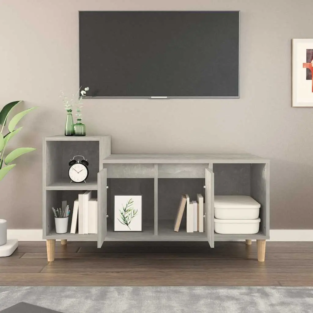 Engineered Wood TV Cabinet, 100x35x55cm, Grey Storage Unit