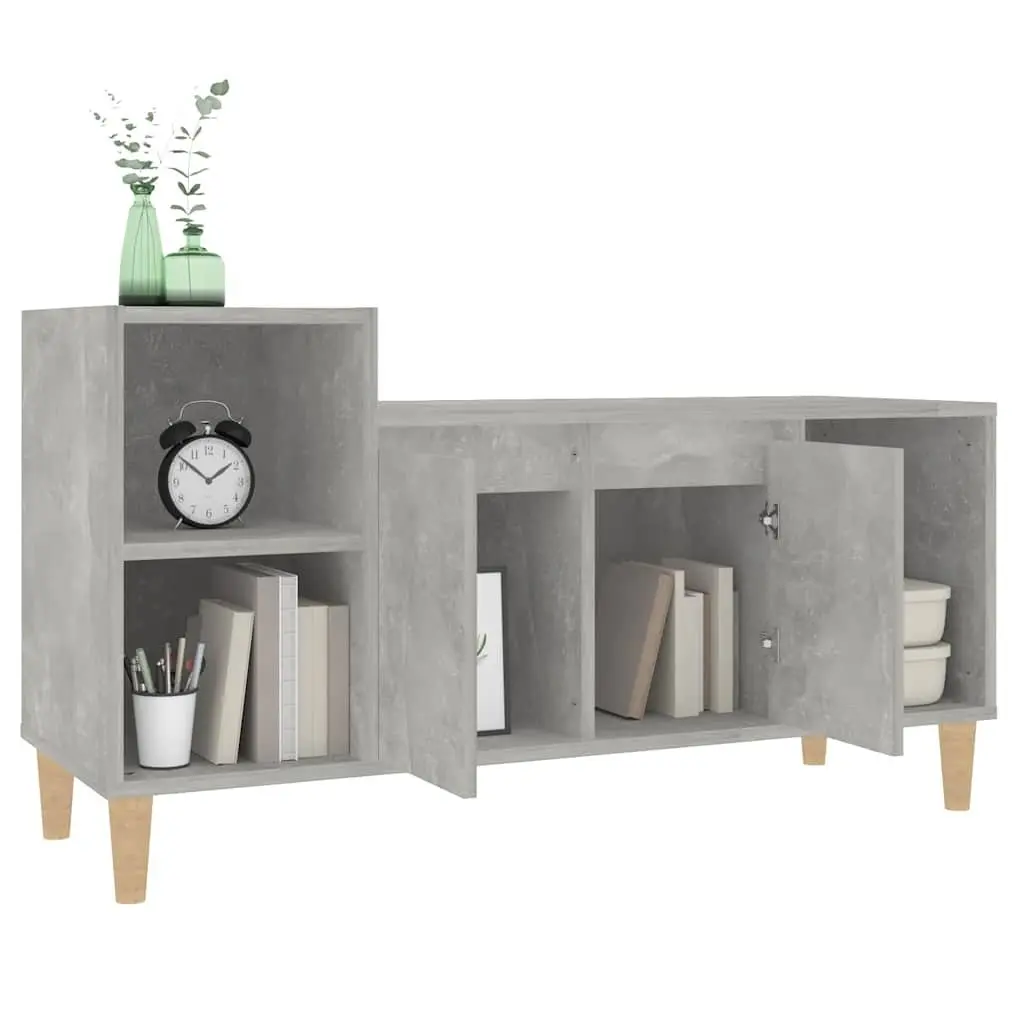 Engineered Wood TV Cabinet, 100x35x55cm, Grey Storage Unit