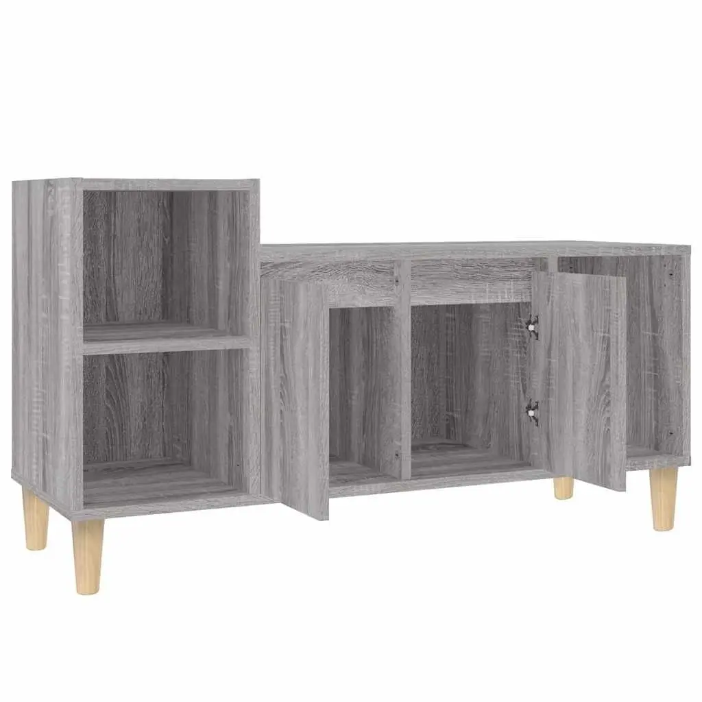 TV Cabinet for Living Room Grey Sonoma 100x35x55 cm Media Unit Storage with Doors