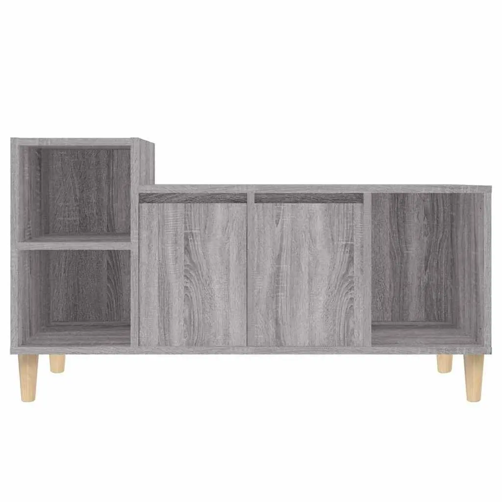 TV Cabinet for Living Room Grey Sonoma 100x35x55 cm Media Unit Storage with Doors