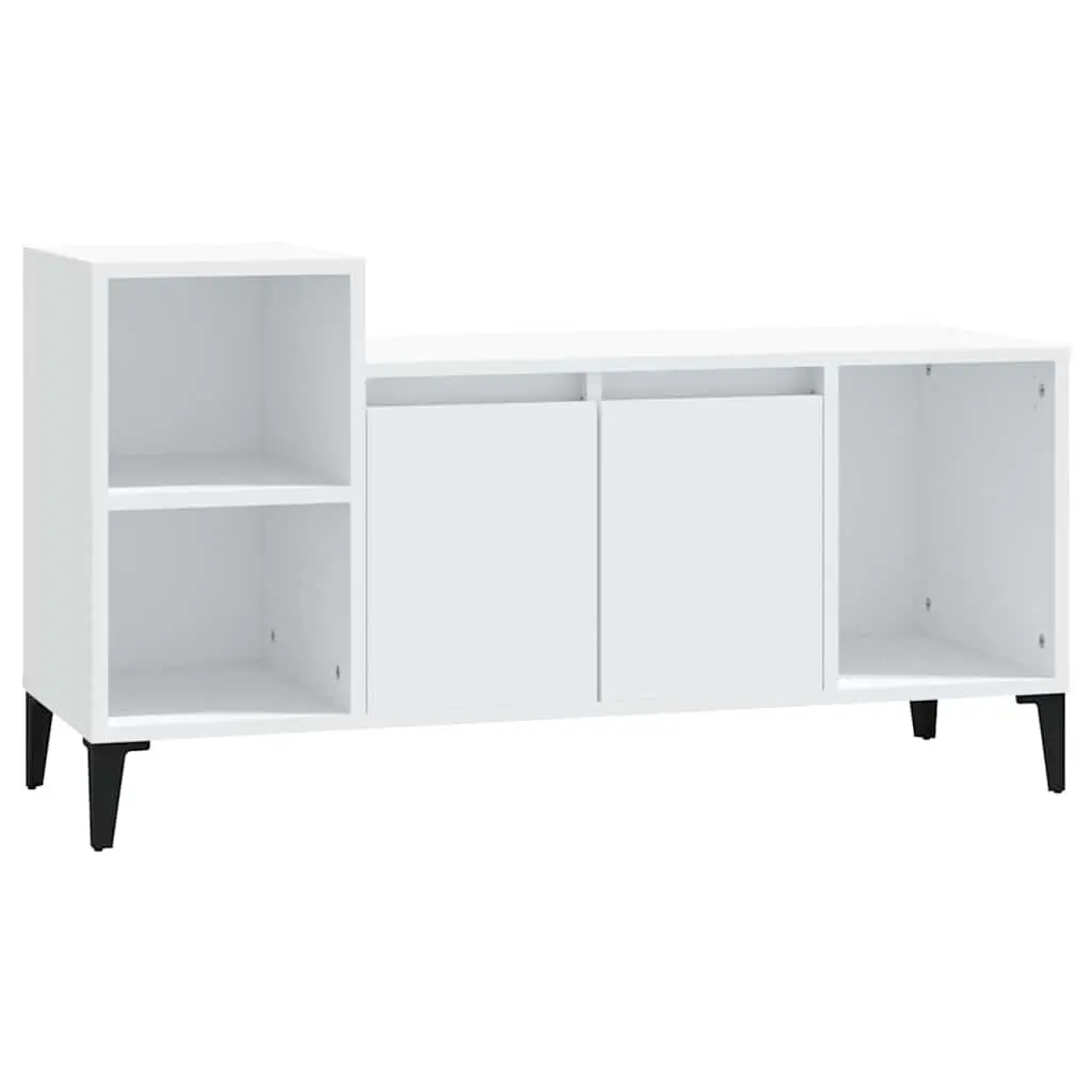 TV Cabinet White Media Storage Unit 100L x 35W x 55H cm