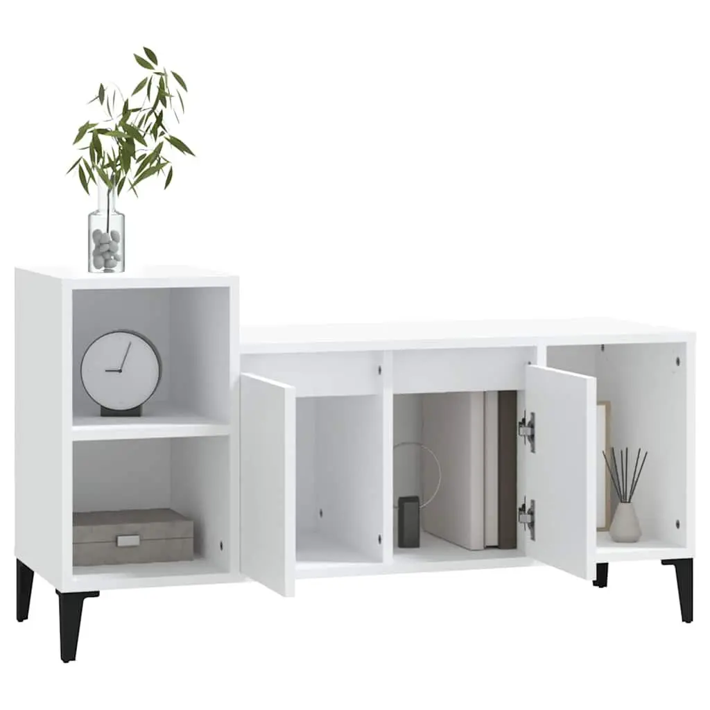 TV Cabinet White Media Storage Unit 100L x 35W x 55H cm