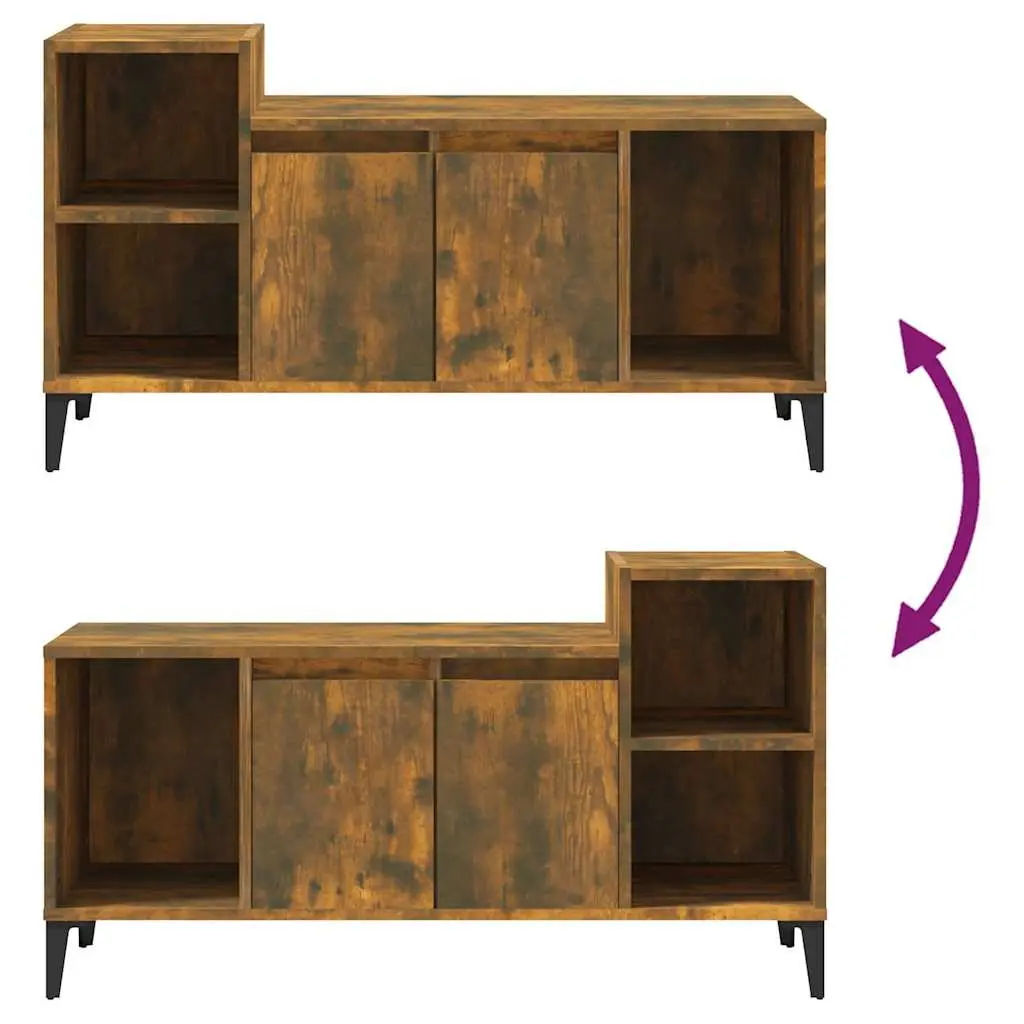TV Cabinet Media Storage Unit for Living Room Brown 100 x 35 x 55 cm