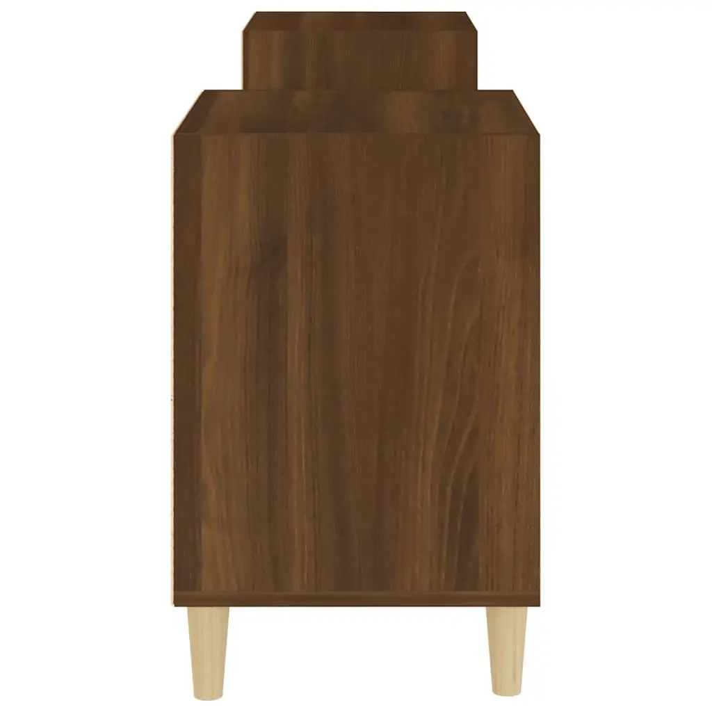 TV Cabinet Living Room 160cm Brown Oak Engineered Wood Media Storage Unit with Doors
