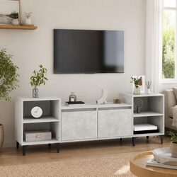 Grey Media Unit - 160L x 35W x 55H cm Storage Solution