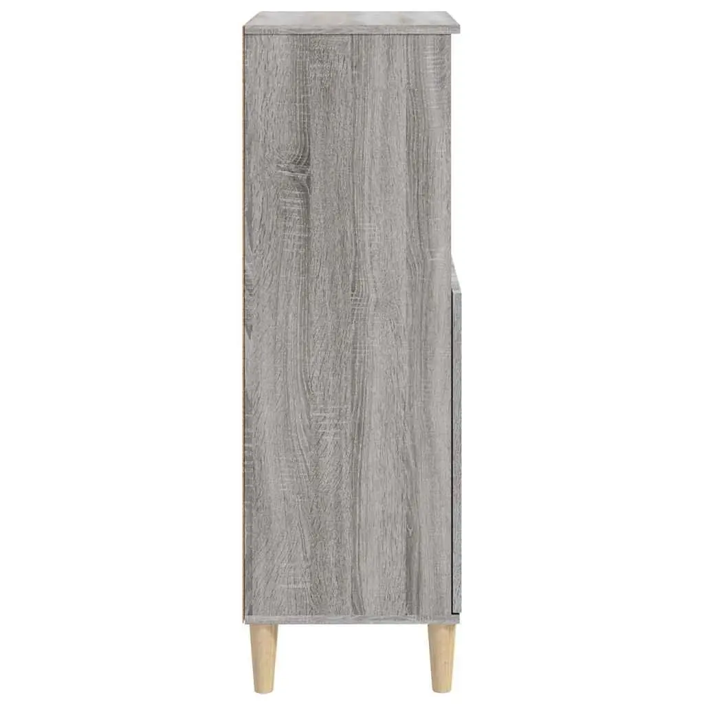Grey Sonoma Highboard Sideboard Storage Cabinet Engineered Wood 60x36x110cm