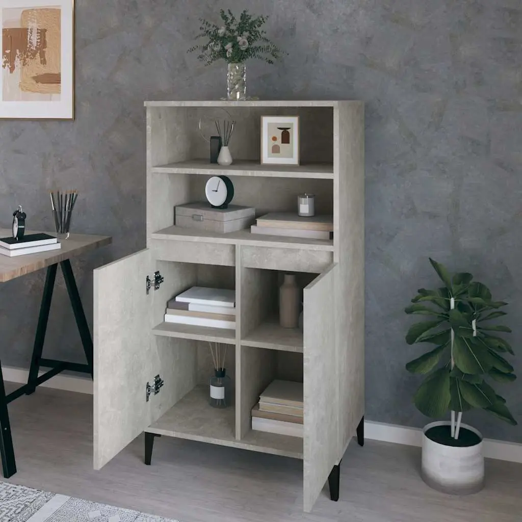 Grey Highboard Storage Unit