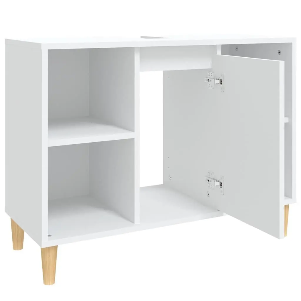 Bathroom Sink Cabinet White 80x33x60 cm Engineered Wood Vanity Unit Storage