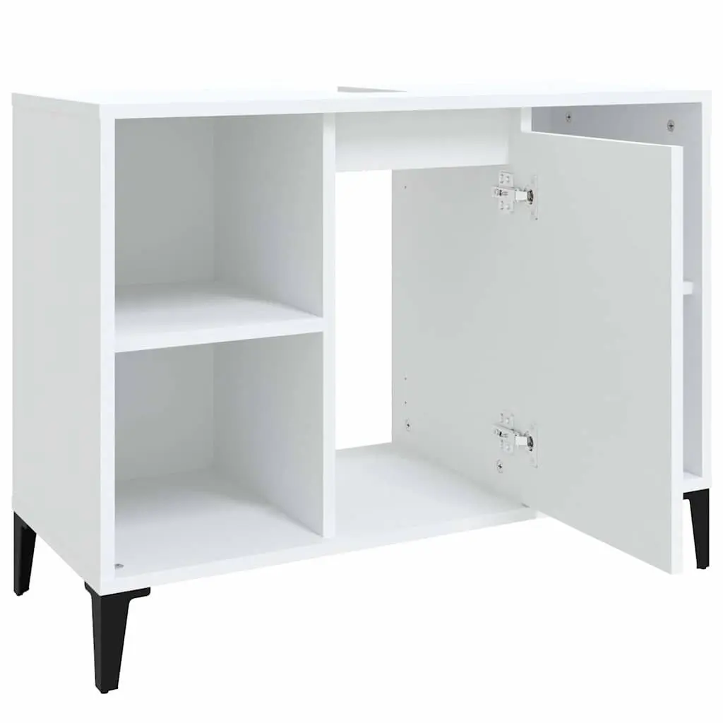 Bathroom Sink Cabinet White 80x33x60cm Vanity Unit Storage Engineered Wood