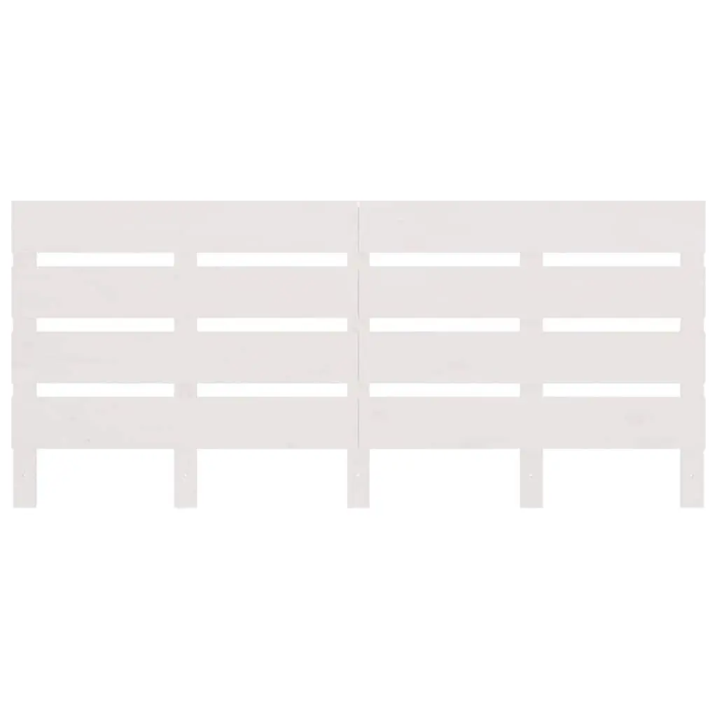 Headboard White 150cm Slatted Wood Design Bedroom Bed Frame Support