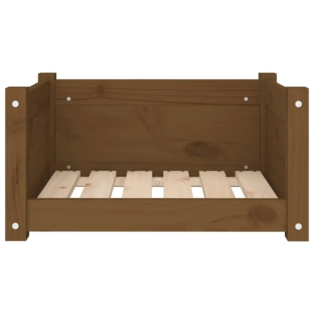 Dog Bed Wooden Rectangular Pet Sleep Nest Brown Furniture for Dogs Puppies
