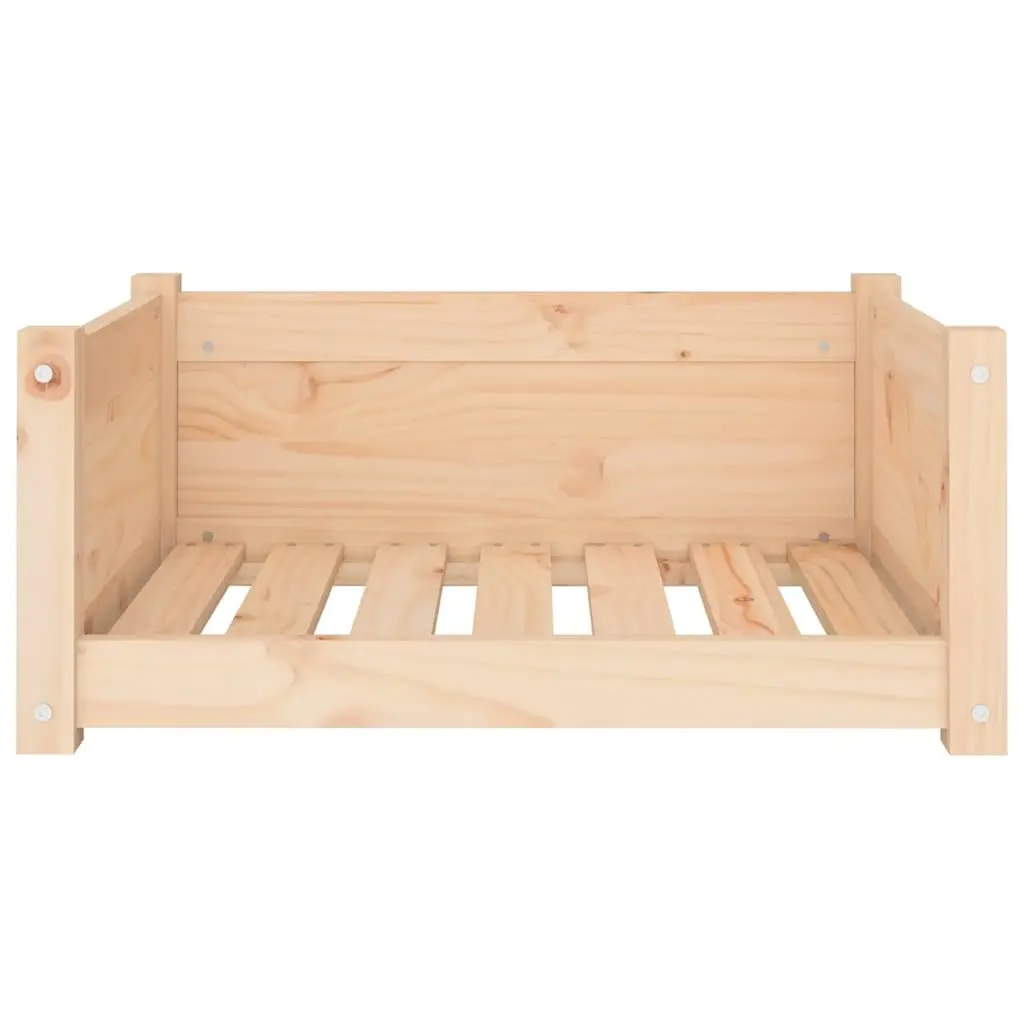 Dog Bed Rectangular Solid Pine Wood for Pets 65.5 x 50.5 x 28 cm