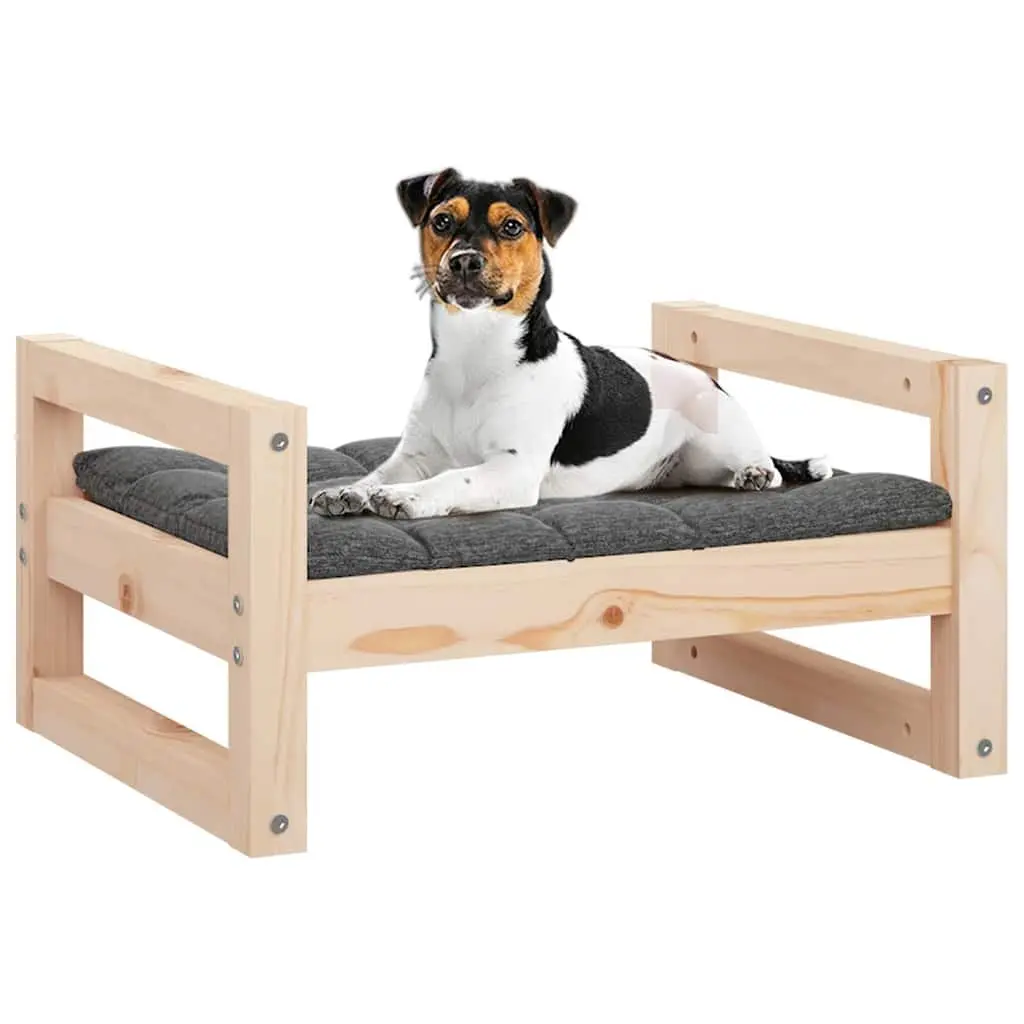 Rectangular Dog Bed Made from Solid Pine Wood
