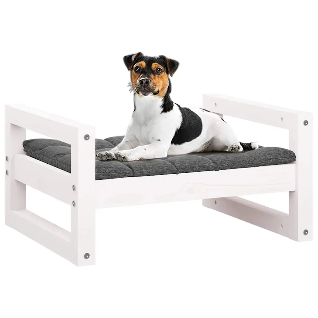 Rectangular Dog Bed with Solid Pine Wood Construction