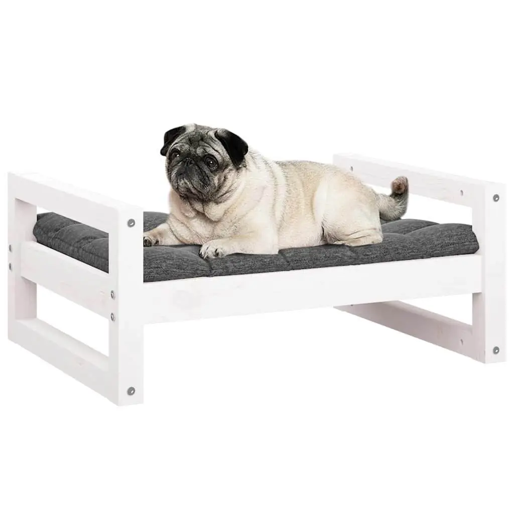 Solid Wood Dog Bed with Cushion