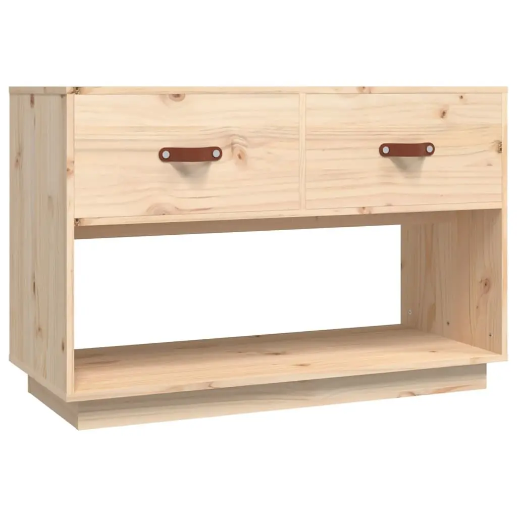 TV Cabinet Living Room 90x40x60 cm Brown Solid Wood Pine Storage Unit Media Stand