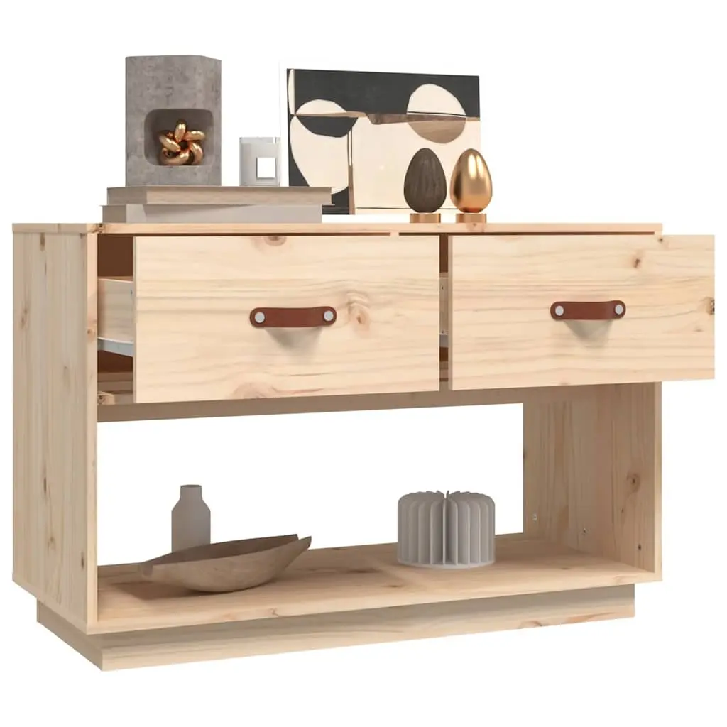 TV Cabinet Living Room 90x40x60 cm Brown Solid Wood Pine Storage Unit Media Stand