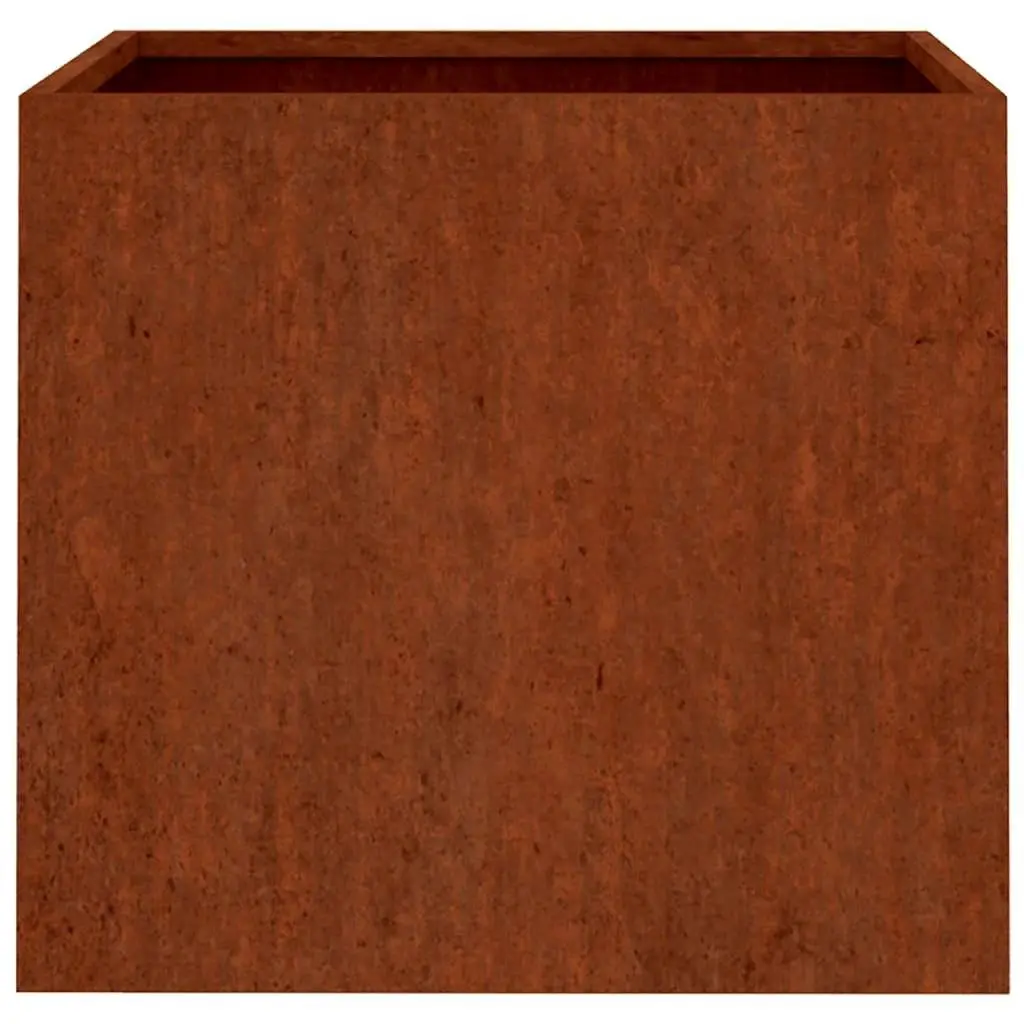 Corten Steel Planters 2 pcs Garden Patio Flower Box Decorative Raised Bed