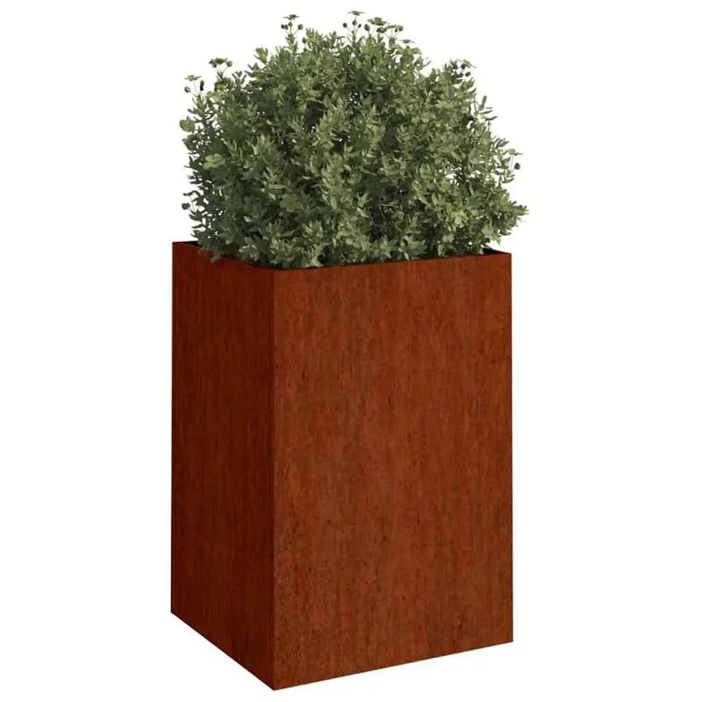 Corten Steel Planter 52x48x75cm Garden Raised Bed Weathering Steel Outdoor