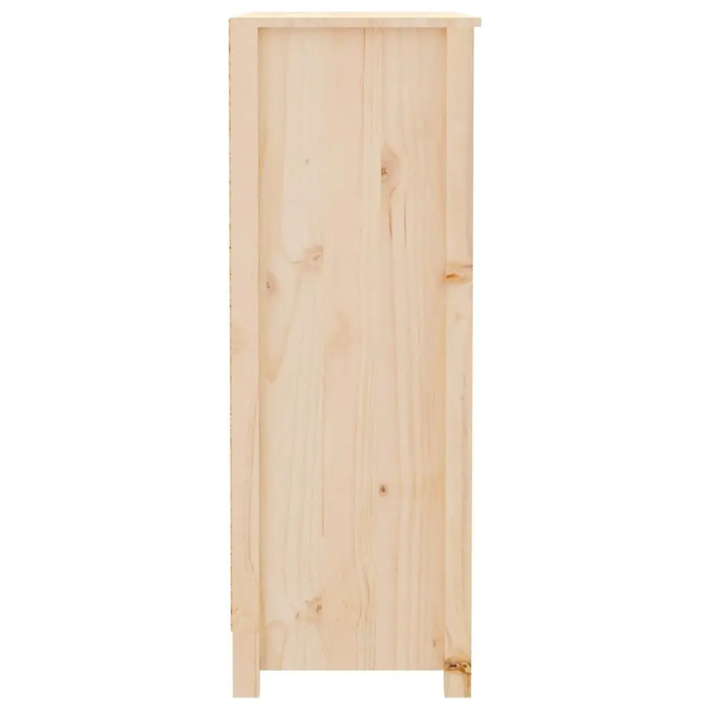 Solid Wood Pine Book Cabinet Storage Shelf Brown Living Room Bedroom 80x35x97cm