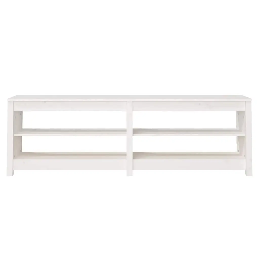 Shoe Bench White Storage Rack 4 Open Shelves Entryway Wooden Organiser