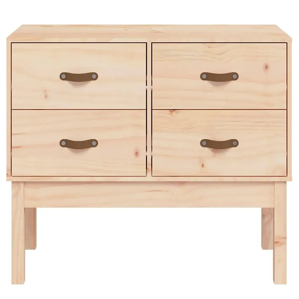 Console Cabinet 90x40x78cm Solid Pine Wood Storage Sideboard with 4 Drawers