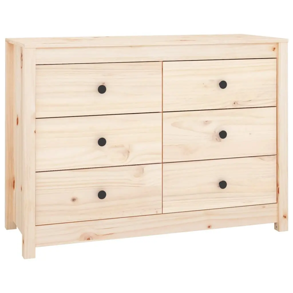 Side Cabinet for Home 100x40x72cm Brown Solid Wood Pine Storage Drawers