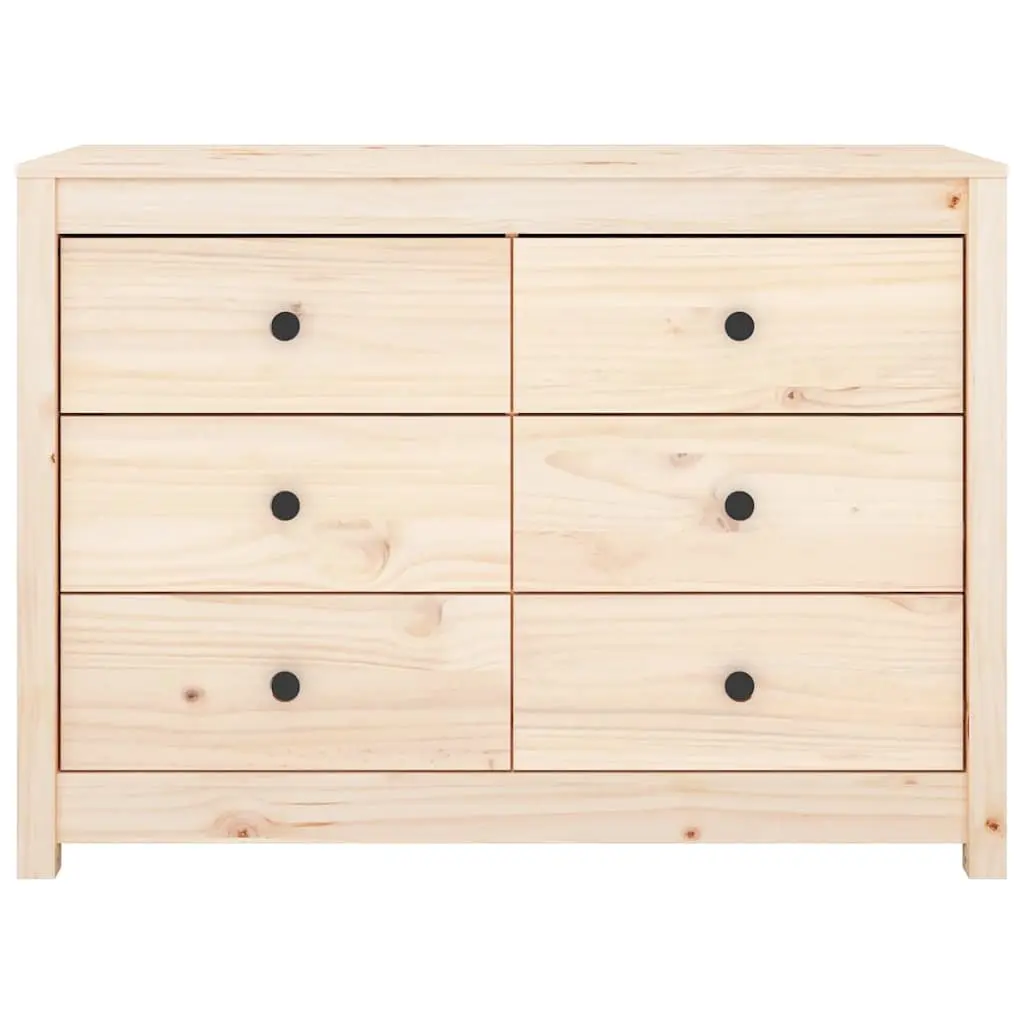 Side Cabinet for Home 100x40x72cm Brown Solid Wood Pine Storage Drawers