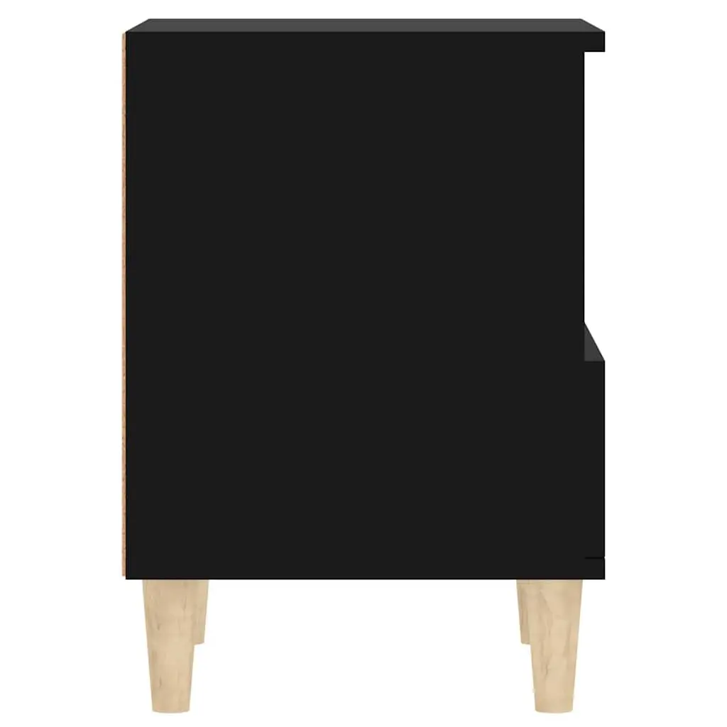 Black Storage Nightstand with Drawer