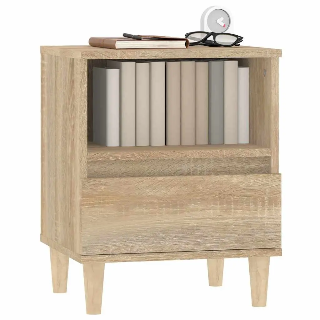 Bedside Cabinets 2 pcs Brown 40x35x50 cm Side Table Storage Drawer Compartment