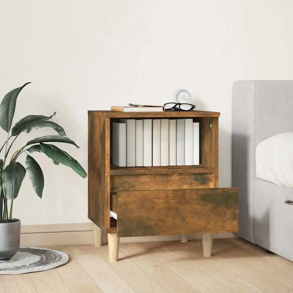 Brown Bedside Cabinet with Drawer