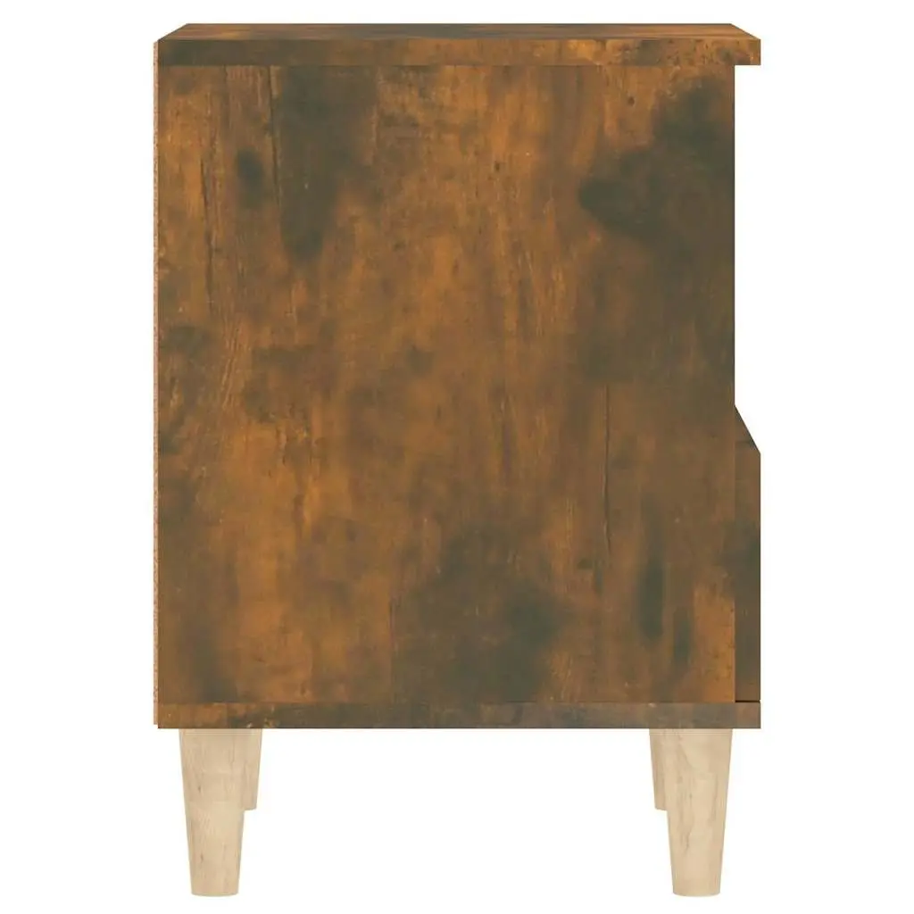 Bedside Cabinets 2 pcs Brown Storage Nightstand Tables Engineered Wood Drawers