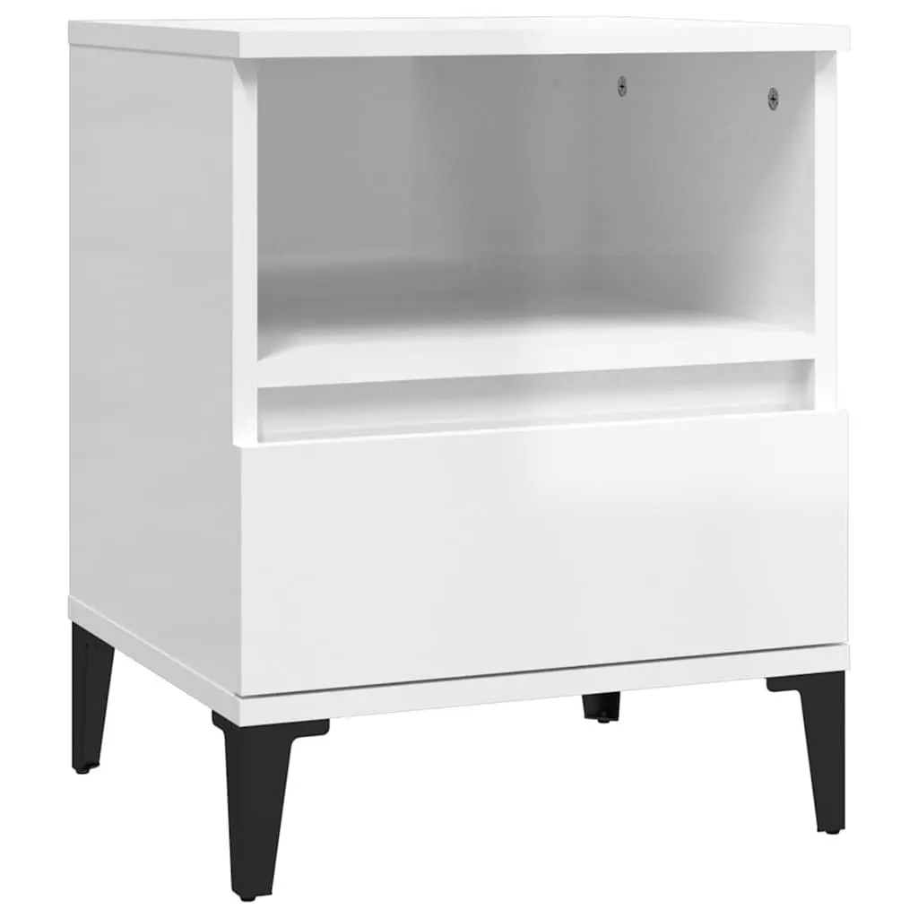 White High Gloss Bedside Cabinet