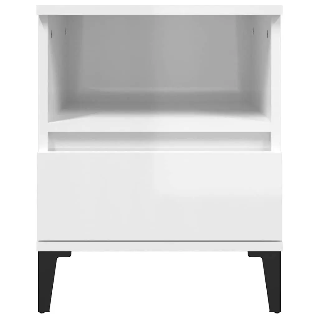 White High Gloss Bedside Cabinet