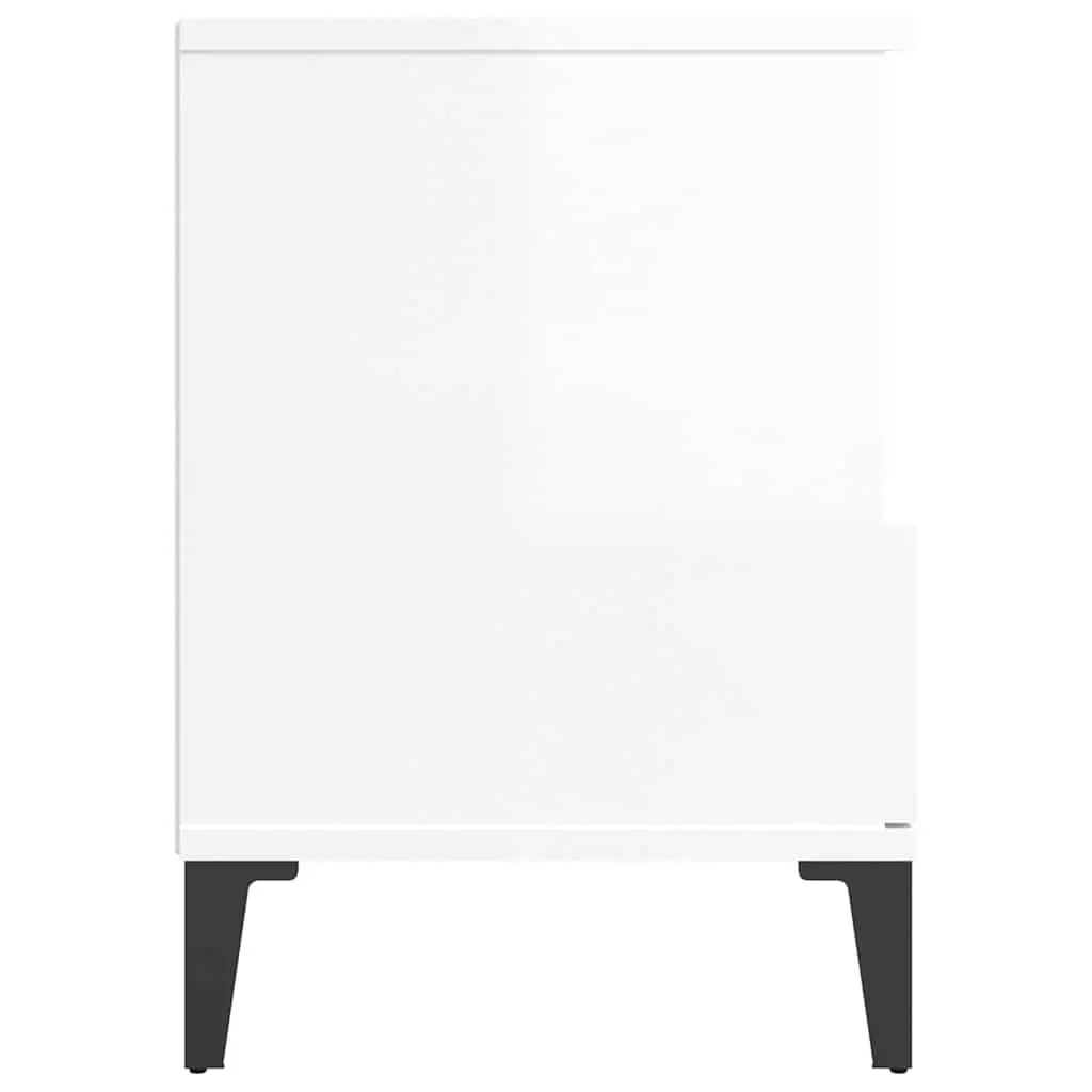 White High Gloss Bedside Cabinet