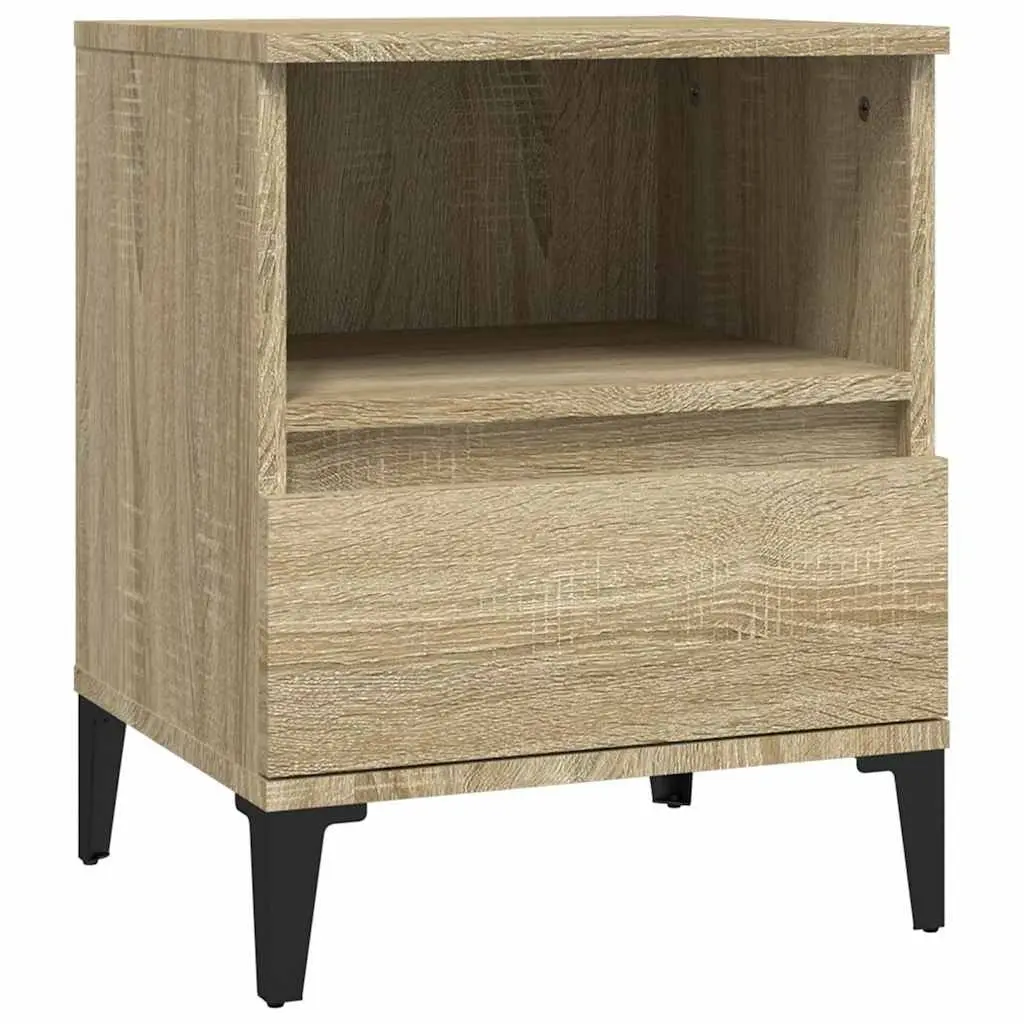 Bedside Cabinet Brown Storage Compartment Drawer Bedroom 40 x 35 x 50 cm