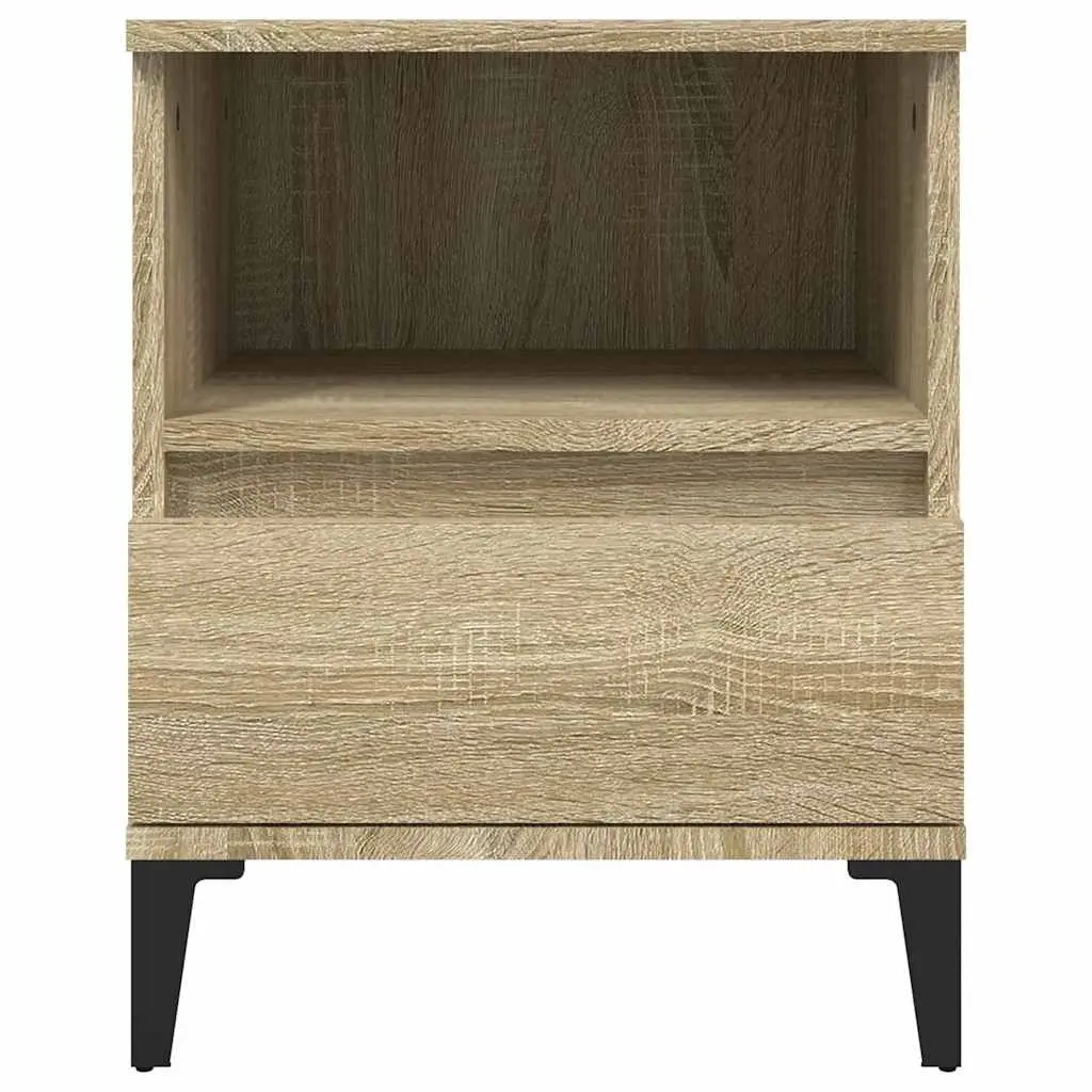 Bedside Cabinet Brown Storage Compartment Drawer Bedroom 40 x 35 x 50 cm