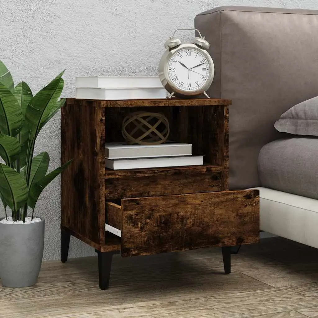 Bedside Cabinet Brown Bedroom Use 40W x 35D x 50H cm