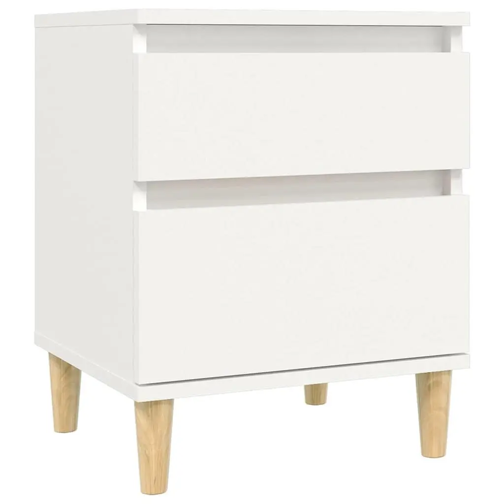 Bedside Cabinet Storage Nightstand Organiser White 40x35x50 cm Bedroom Furniture