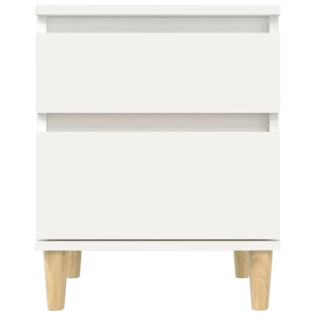 Bedside Cabinet Storage Nightstand Organiser White 40x35x50 cm Bedroom Furniture