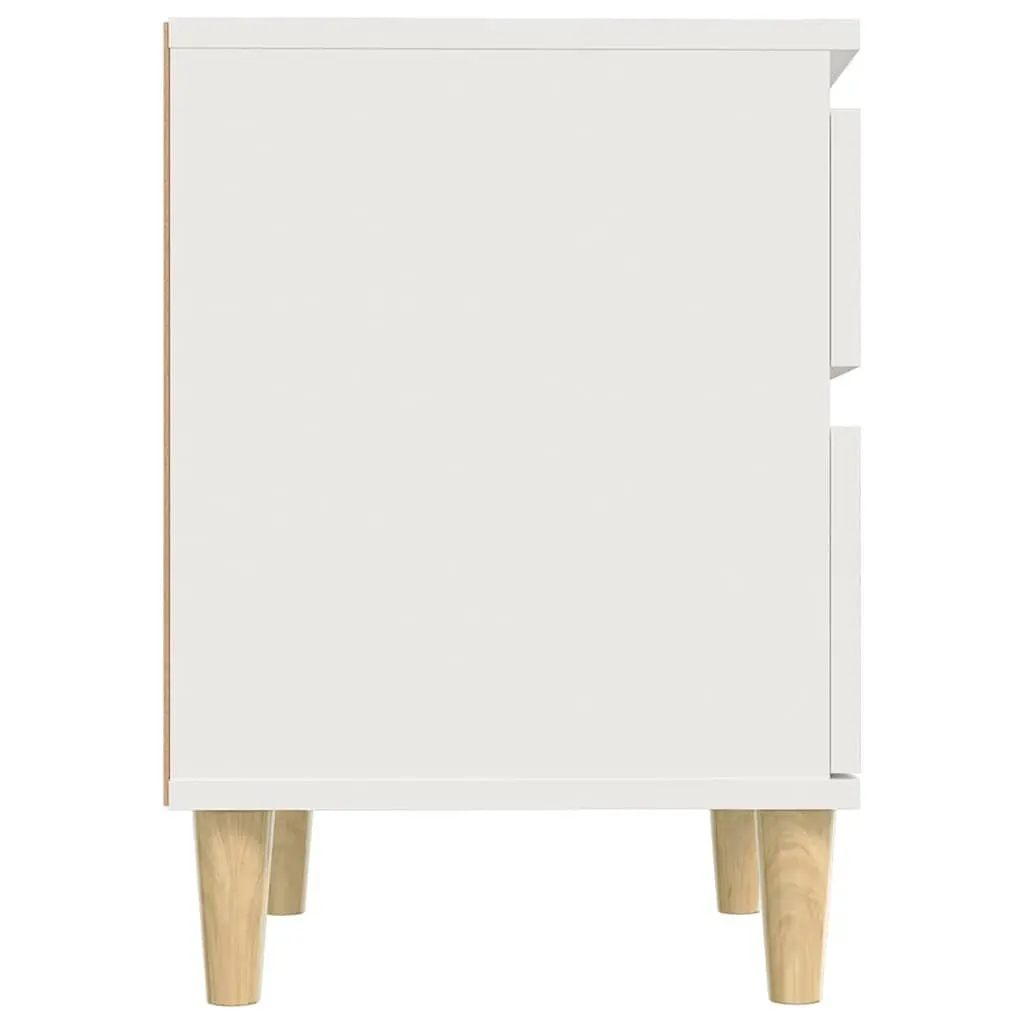 Bedside Cabinet Storage Nightstand Organiser White 40x35x50 cm Bedroom Furniture