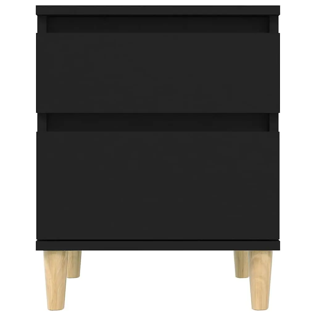 Bedside Cabinet Black Storage Nightstand End Table Bedroom Furniture Organizer