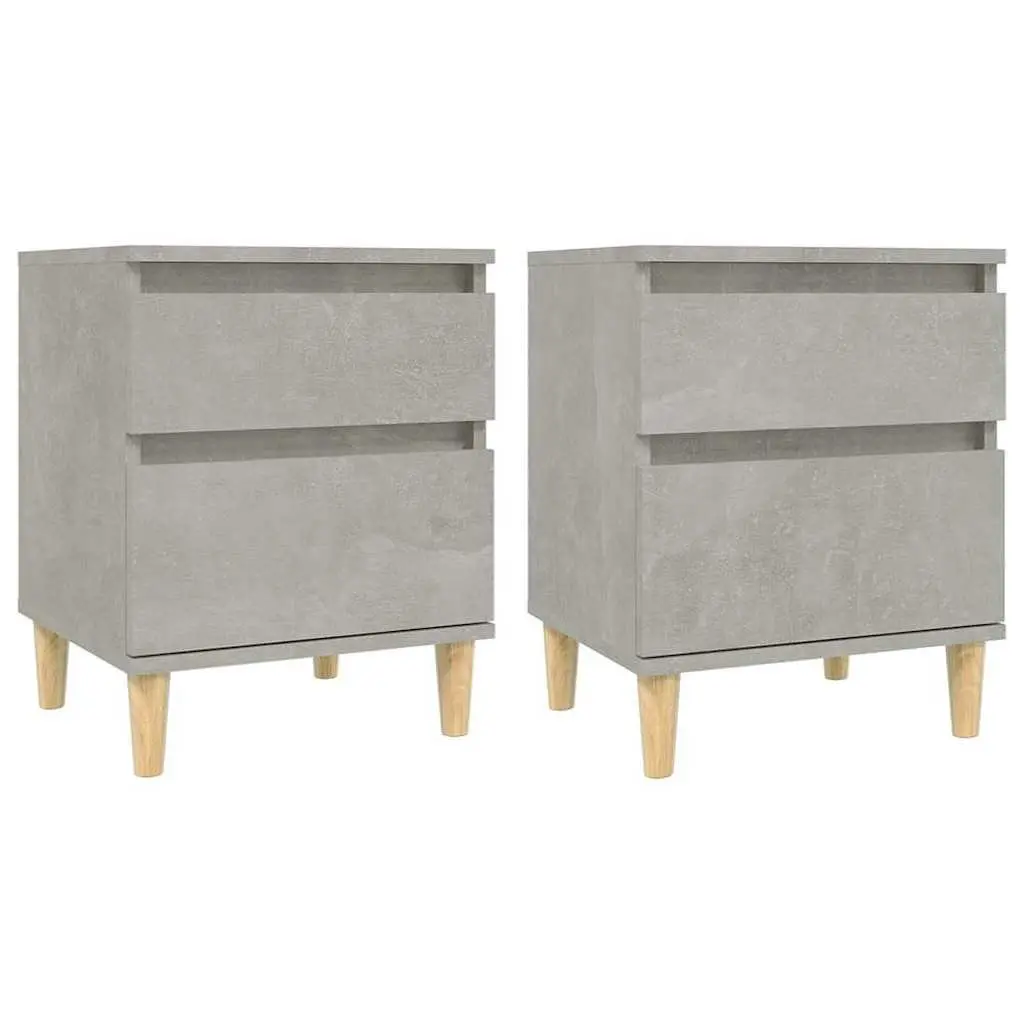 Bedside Cabinets Storage Bedroom 40x35x50 cm 2 Piece