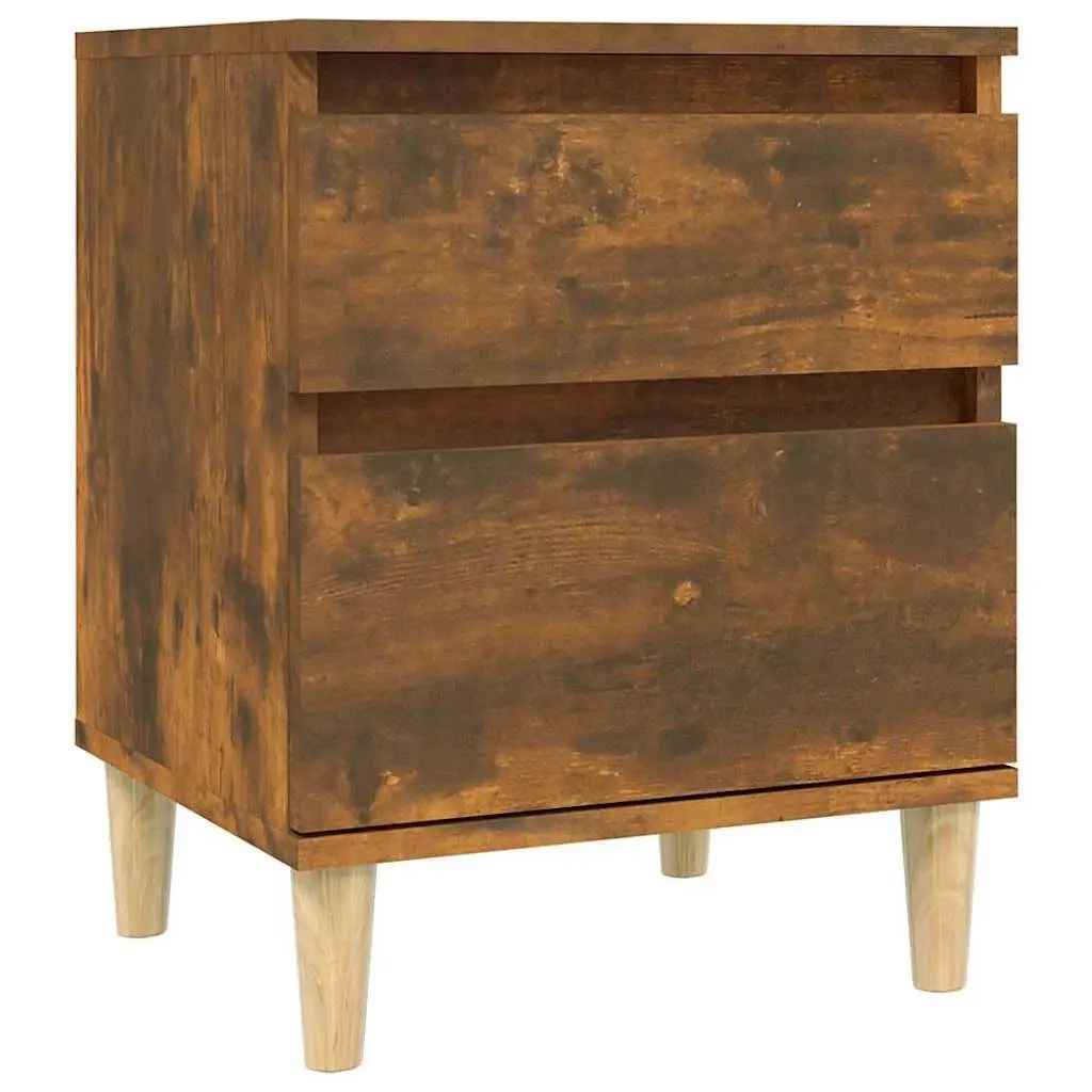Bedside Storage Cabinets 2 pcs Brown Nightstand Bedroom Side Table Organiser