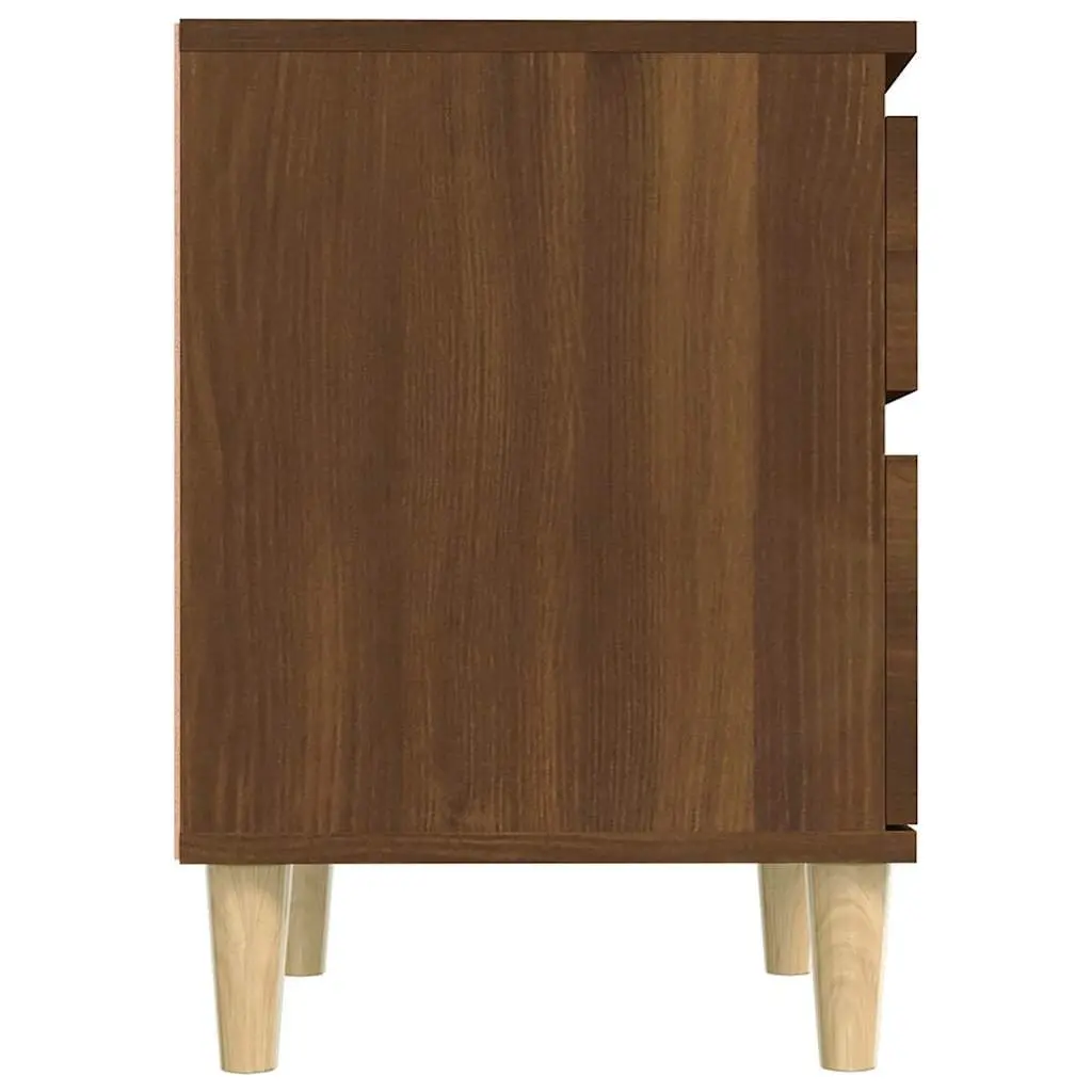 Brown Oak Bedside Cabinet 40x35x50 cm