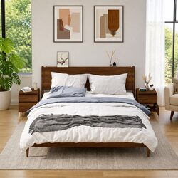 Specifications of Brown Oak Nightstand Storage Cabinets