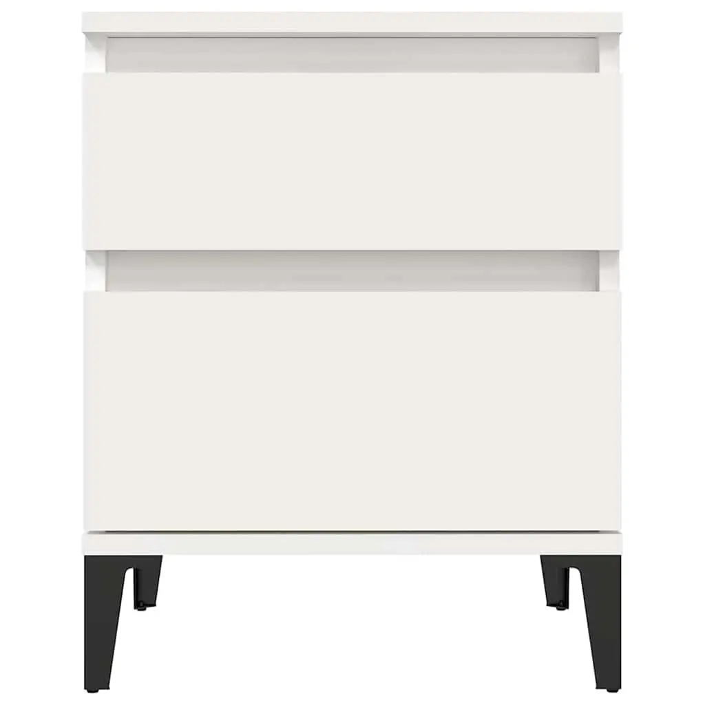 Bedside Cabinet White Storage Unit Bedroom 40 x 35 x 50 cm